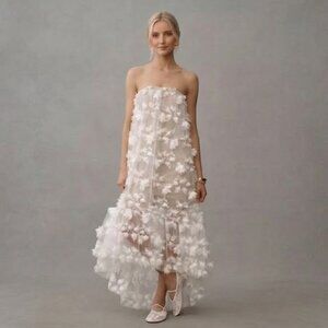 Helsi Athena Embroidered Strapless Floral Maxi NWT, Size S